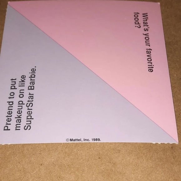 Vintage Barbie Card 1989 Barbie Just Us Girls Game Replacement Piece - Picture 4 of 6